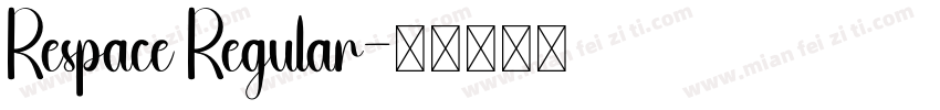 Respace Regular字体转换